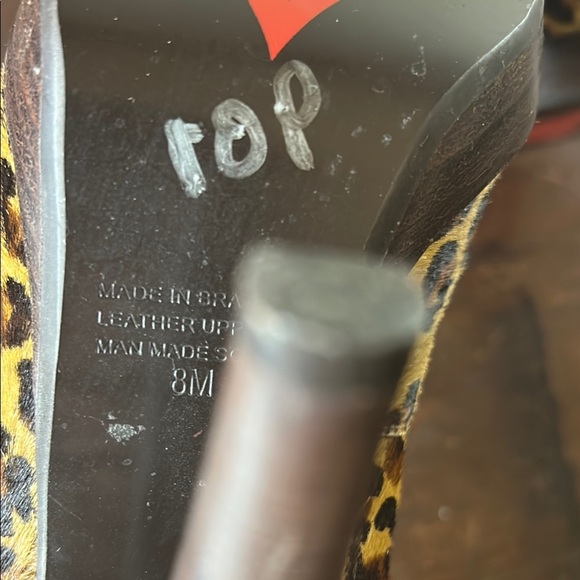 Luichiny Brown Stiletto Heels with Leopard Print Sz 8 - Picture 10 of 12